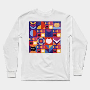 Cat Abstract Long Sleeve T-Shirt